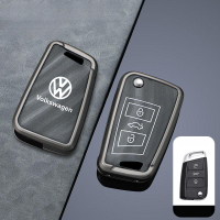 Remote Key Case Cover For VW Volkswagen Passat 2017 Zinc Alloy Key Holder Car Key Fob Protection She