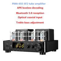 PMA-655 AC220V 100W+100W 6F2 tube Home Bluetooth 5.0 APE Lossless Decoding HIFI Tube Amplifier coaxial fiber USB input