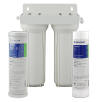 Coronwater Under sink two Stage Domestic Water Filter System Kitchen Water Treatment 0.5 micron and Activated Carbon