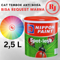CAT TEMBOK SPOTLESS ANTI NODA 2,5 LITER / NIPPON PAINT BISA CUSTOM WARNA TINTING
