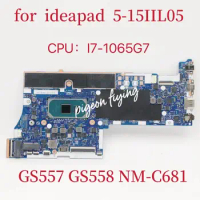 GS557 GS558 NM-C681 Mainboard For Ideapad 5-15IIL05 Laptop Motherboard CPU: I7-1065G7 UMA RAM: 8G 12G 16G 100% Test OK
