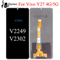 Black 6.64 Inch For Vivo Y27 4G V2249 Vivo Y27 5G V2302 LCD Display Touch Screen Digitizer Assembly Replacement / With Frame