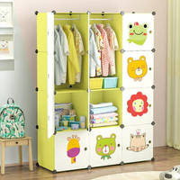 衣櫃 簡易兒童衣櫃卡通簡約現代嬰兒寶寶衣櫥塑料布藝收納小孩玩具櫃子