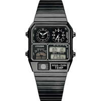 CITIZEN 星辰 ANA-DIGI TEMP 80年代復古設計手錶 指針/數位/溫度顯示 迎春好禮 JG2105-93E