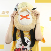 Game Genshin Impact Hilichurl Bag Backpack Cute Paimon T-Shirt Top Genshin Impact Hilichurl Doujin Bag
