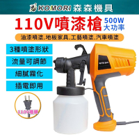 【Komori 森森機具】110V噴漆槍(橘) 噴漆噴槍 電動噴漆槍 噴塗 油漆乳膠漆水泥漆噴塗機 噴壺 塗刷