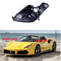 For Ferrari 488 2015 2016 2017 2018 2019 Headlight Base Replacement Headlamp House Headlight Black Back Rear Shell