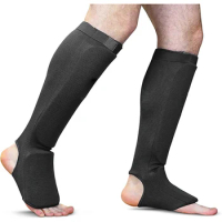 Muaythai Training Leg Support Protectors Cotton Boxing Shin Guards MMA Instep Ankle Protector Foot Protection TKD Kickboxing Pad