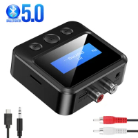 Bluetooth 5.0 Receiver Transmitter SD Card Stereo AUX 3.5mm 3.5 Jack RCA Wireless Car Bluetooth Audio Adapter for PC TV Speaker