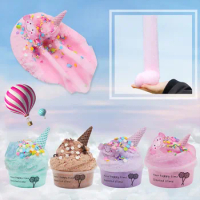 60ml Cotton Candy Cloud Ice Creamcone Slime Swirl Scented-Clay Toy