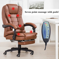 Office Boss Chair Ergonomic Computer Gaming Chair Internet Cafe Seat Household Reclining Seven-point massage Chair With Footrest
