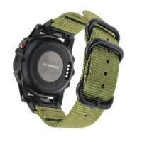 Fenix 6X Wristband Stainless Steel Metal Quick Fit 26mm/22mm NATO Nylon Watch Band Strap for Garmin Fenix 5/6X/Fenix 5X/Fenix 3