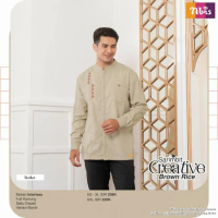 Koko Lengan Panjang Sarimbit Nibras Creative Warna Coklat Brown Adem