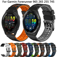 22mm Strap For Garmin Forerunner 965 265 255 745 Silicone Sport Band Venu 2 3 Vivoactive 4 Smart Watch Bracelet Wristband Correa