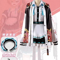 Game Anime Blue Archive Cosplay Mikamo Neru Men Women Coat Underskirt Apron Short Skirt Headband Ful