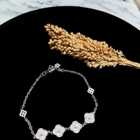 Gelang Rantai Dewasa Lapis emas Putih