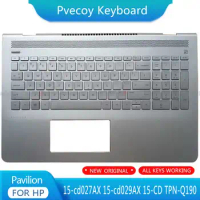 New For HP Pavilion 15-cd027AX 15-cd029AX 15-CD TPN-Q190 Laptop Palmrest Case Keyboard US English Version Upper Cover
