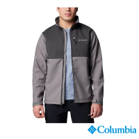 【Columbia 哥倫比亞】男款-防潑立領軟殼外套-灰色(UWE60440GY/IF)