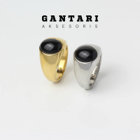 Cincin pria titanium model bulat CT 08