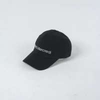 MARDI MERCREDI Topi MARDI MERCREDI TEXT LOGO WHITE BLACK CAP 100% ORIGINAL - OS ADJUST