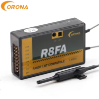 Corona R8FA 2.4Ghz 8CH Fasst Compatible Receiver with FUTABA FASST Remote Control T6EX T8FG 10CG 14SG 3PM 4PKS For RC FPV Drones