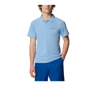 【Columbia 哥倫比亞】男款-防曬UPF50涼感快排短POLO衫-海洋藍(UAE38280AB/JS)