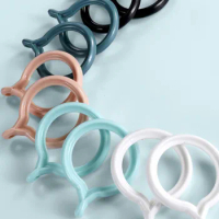 10pcs Curtain Ring Hanging Rings Shower Bath Rod Clip Hook Up Window Plastic Ioop Buckle Mute Decorative Accessories