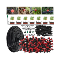 Garden Drip Irrigation Kit Automatic Plant Watering System Adjustable Nozzles for Farmland Bonsai Flower Vegetable Greenhouse