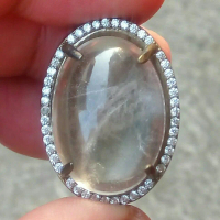 Natural Kecubung Es Serat Kristal Grosir Cincin Batu Akik Mulia Gambar