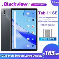 Blackview Tab 11 SE Tablets 7680mAh Big Battery 10.36'' FHD+ Display 13MP Camera Dual Speakers Android 12 Dual 4G LTE PC Tablet