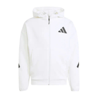 【adidas 愛迪達】M Z.N.E. FZ 男 連帽 外套 運動 訓練 休閒 舒適 愛迪達 白(JF2443)
