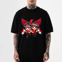 Kaos 3D motif tema Kemerdekaan Indonesia pria wanita/T-shirt dewasa anak HUT RI