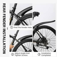 WEST BIKING Spakbor Sepeda Fender Mudguard MTB Plastic - Perlindungan Optimal, Tahan Lama IH Hitam