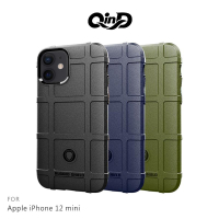 QinD Apple iPhone 12 mini (5.4吋) 戰術護盾保護套【APP下單4%點數回饋】