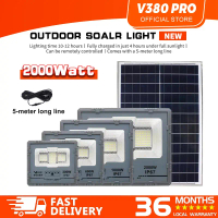NEW V380 PRO solar light outdoor lighting 2000W Solar Spotlight lampu solar IP67 Waterproof solar le