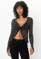 ASOS Design Weekend Collective 雪紡沙灘綁帶荷葉上衣