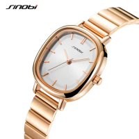 Relogio Feminino SINOBI Golden Woman's Watches Fashion Casual Ladies Quartz Wristwatches Top Brand Elegant Women's Clock