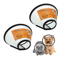 Cat Soft Cone Collar, Elizabethan Flexible Plastic Cone For After-Surgery Recovery Adjustable E-Coll