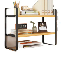 *Desktop storage rack, simple bookshelf, office desktop bookshelf, iron bookshelf