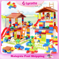 LYCOTTEᵐʸ Big Size Slide Blocks Compatible City House Roof Big Particle Building Block Castle Brick