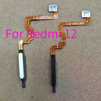 10PCS For Xiaomi Redmi 12 Fingerprint Sensor Home Button Ribbon Flex Cable