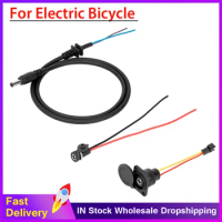 Electric Bicycle Charging Head Lithium Battery Output Line 36V/48V Round Male and Female Base Dc2.1 / 2.5 Charger Plug Socket