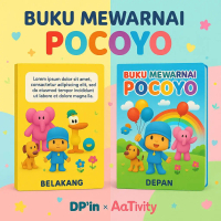 Buku Gambar Mewarnai [ POCOYO ] Anak Karakter Lucu  – Edukasi & Hiburan Kreatif | Buku Aktivitas Bel