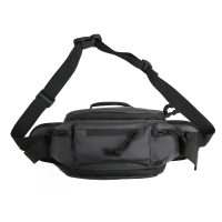 Men's waist bag large capacity multi-compartment multi-function crossbody bag single shoulder waterp