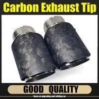 1 piece car forged Carbon Muffler Tip Exhaust System Universal Straight Stainless Exhaust Mufflers nozzle For Akrapovic
