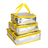 6/8/10/12Inch Insulation Bag Pizza Delivery Bag Folding Cooler Bag Food Thermal Ice Pack Picnic Drink Storage Delivery Carrier