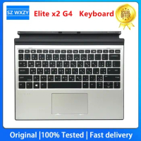 NEW For HP Elite x2 G4 Tablet With Keyboard - Illustrated Parts L67436-171 Mobile Device Keyboard Silver Pogo Pin QWERTY Arabic