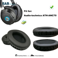 Replacement Ear Pads for Audio-technica ATH-ANC70 ANC-70 Headset Parts Leather Cushion Velvet Earmuff Earphone Sleeve Cover