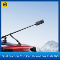 Dual Triple Suction Cup Car Mount For Insta360 X4 X3 ONE X2 RS R GO 3 for Insta360 Action Camera Accessories