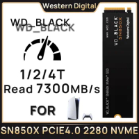 Western Digital WD_BLACK SN850X SSD M.2 NVMe PCIe 4.0 Read Up to 7300MB/s 2280 SSD for PS5 Playstation 5 Laptop Gaming Computer